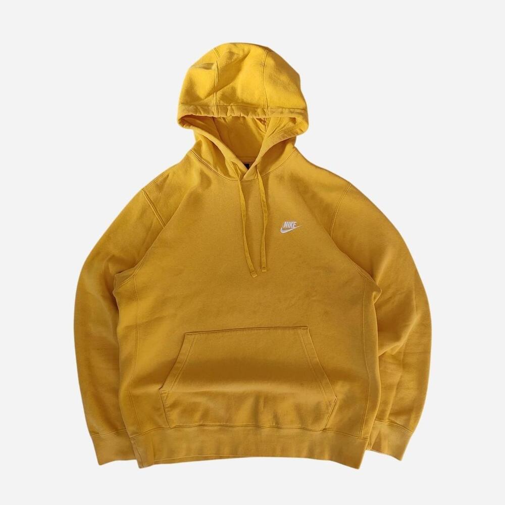 Yellow Nike hoodie with embroidered logo